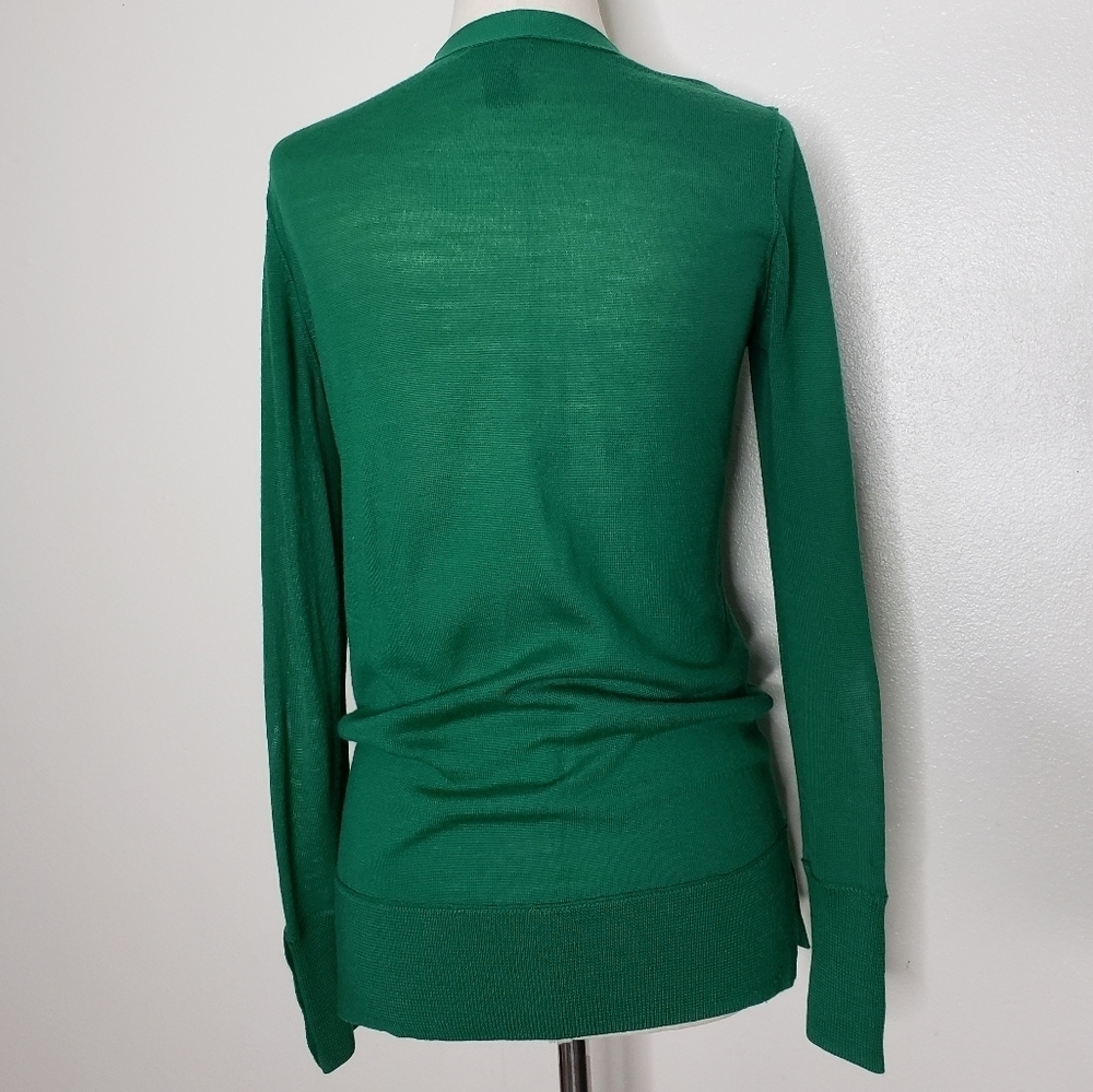 Only Mine Kelly Green Merino Wool Preppy Lightweight Sweater Bohemian Summer - Picture 8 of 15